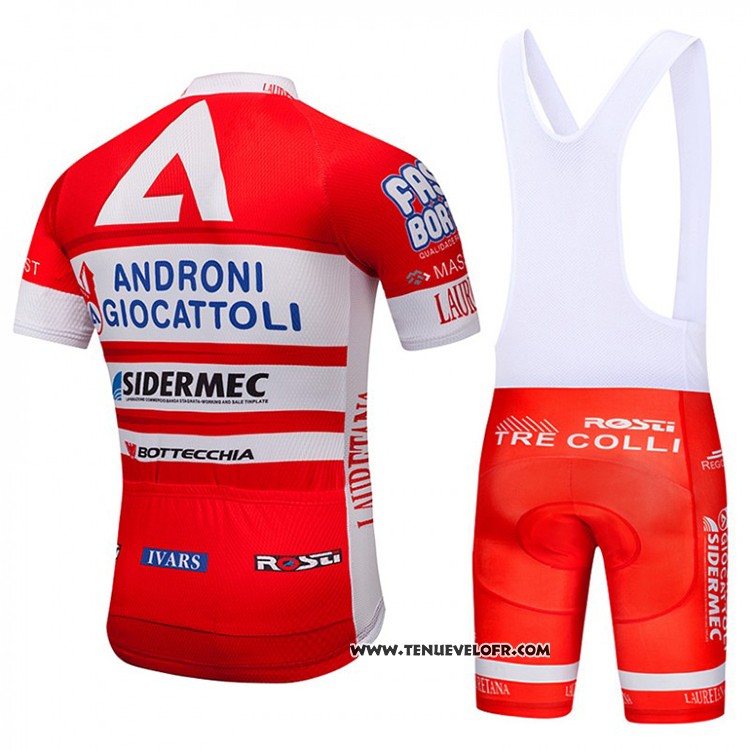2018 Maillot Ciclismo Androni Giocattoli Orange et Blanc Manches Courtes et Cuissard